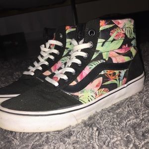 Floral Design High Top Vans